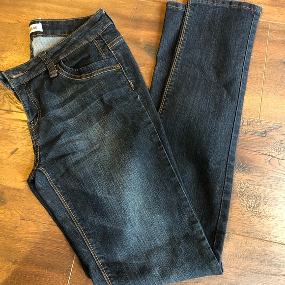 Wax skinny dark wash denim jeans size 6/28 - Picture 1 of 3